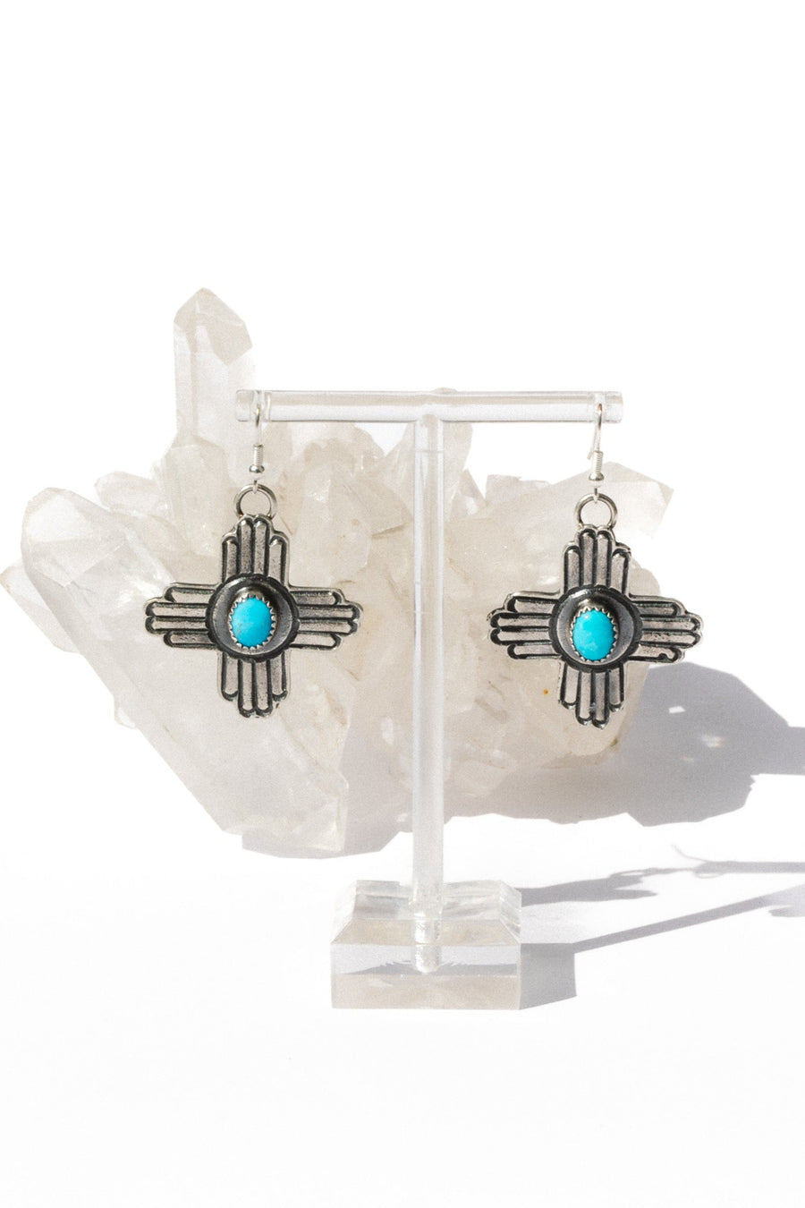 Sunwest Jewelry Silver Clear Sky Turquoise Earrings
