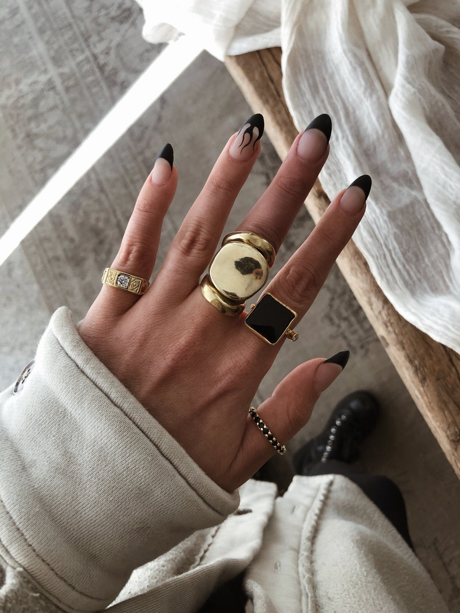 Cashmere Cactus Jewelry Creosote Ring.. Brass