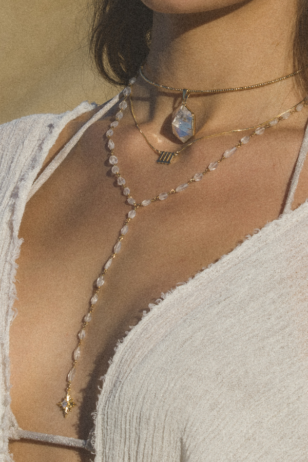 Donna Italiana Jewelry Gold / 11 Inches Crystal Fever Quartz Collar