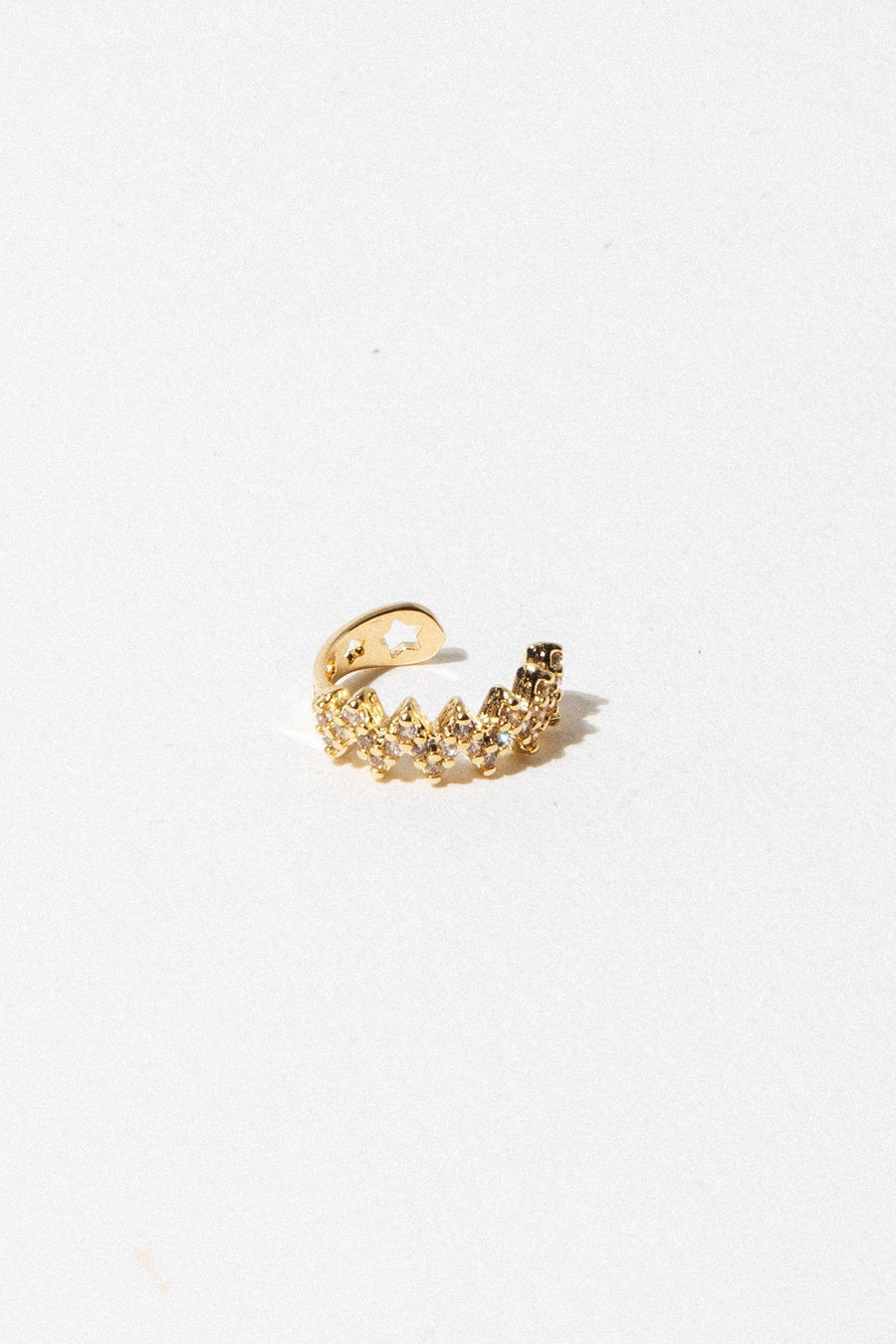 Dona Italia Jewelry Gold CZ Diamondete Ear Cuff