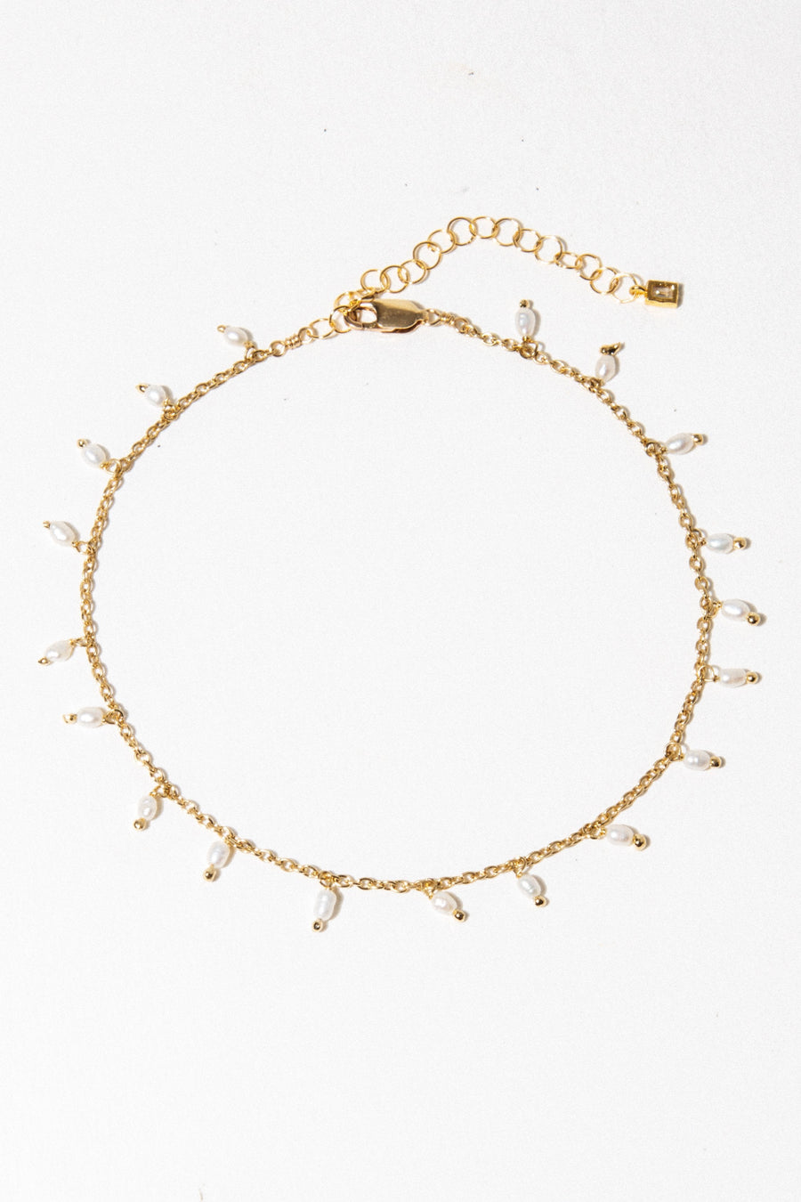Goddess Jewelry Gold Dainty Pearl Anklet