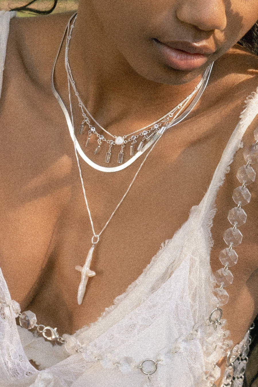 Child of Wild Jewelry Silver / 15 inches Daphne CZ Necklace .:. Silver