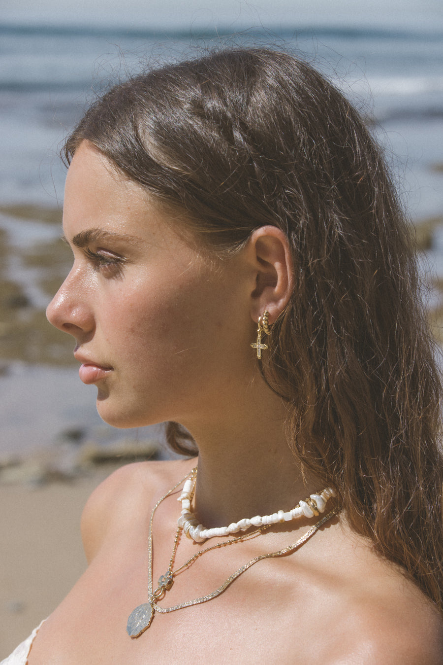 CGM Jewelry Gold / 16 inches Desert Sea Necklace