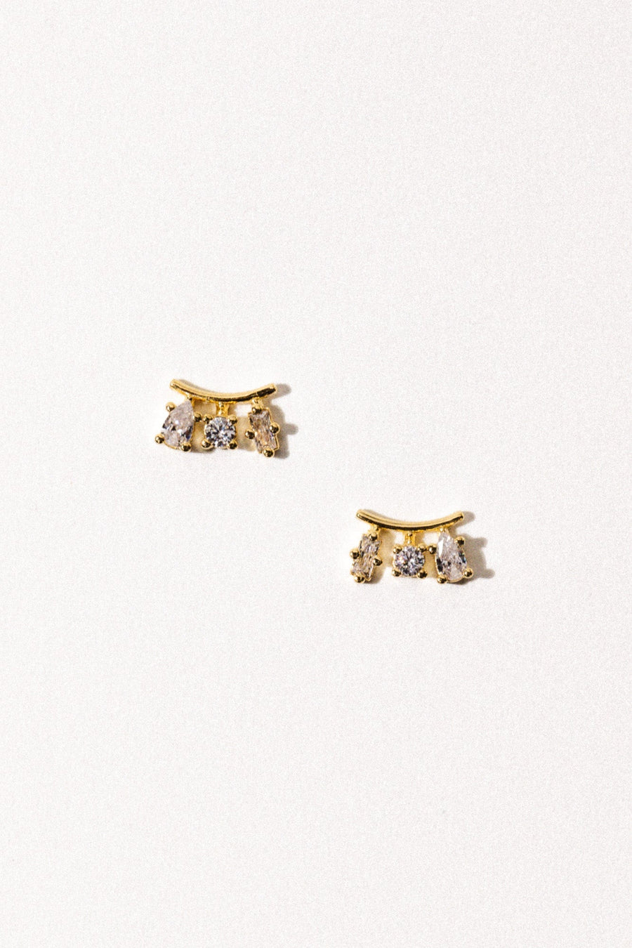 Dona Italia Jewelry Gold Divine Dreamer Stud Earrings