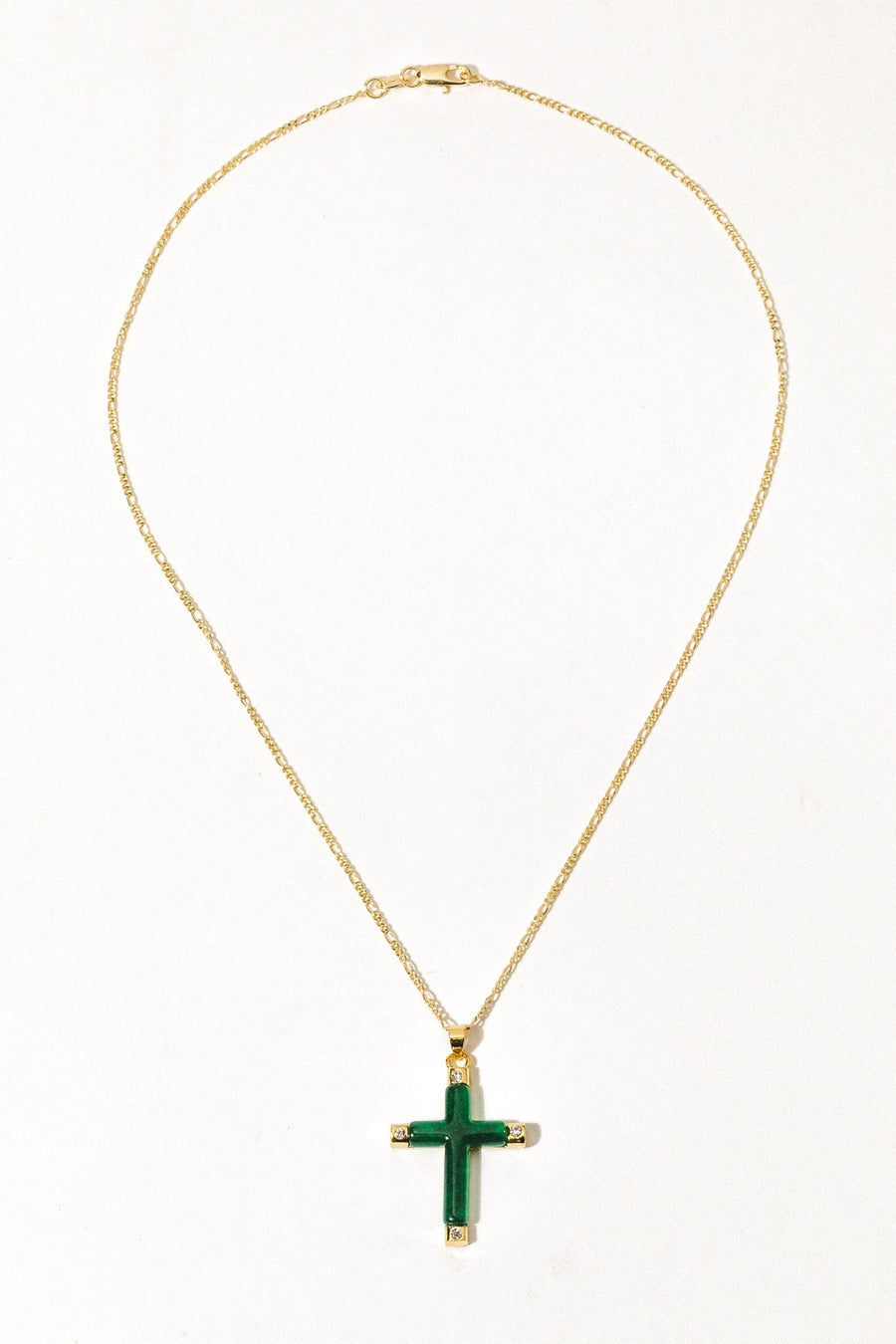 Dona Italia Jewelry Gold / 20 Inches Copy of Giada Cross Necklace