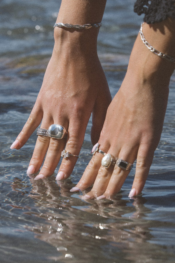 Silver Italiano Jewelry Dune Ring