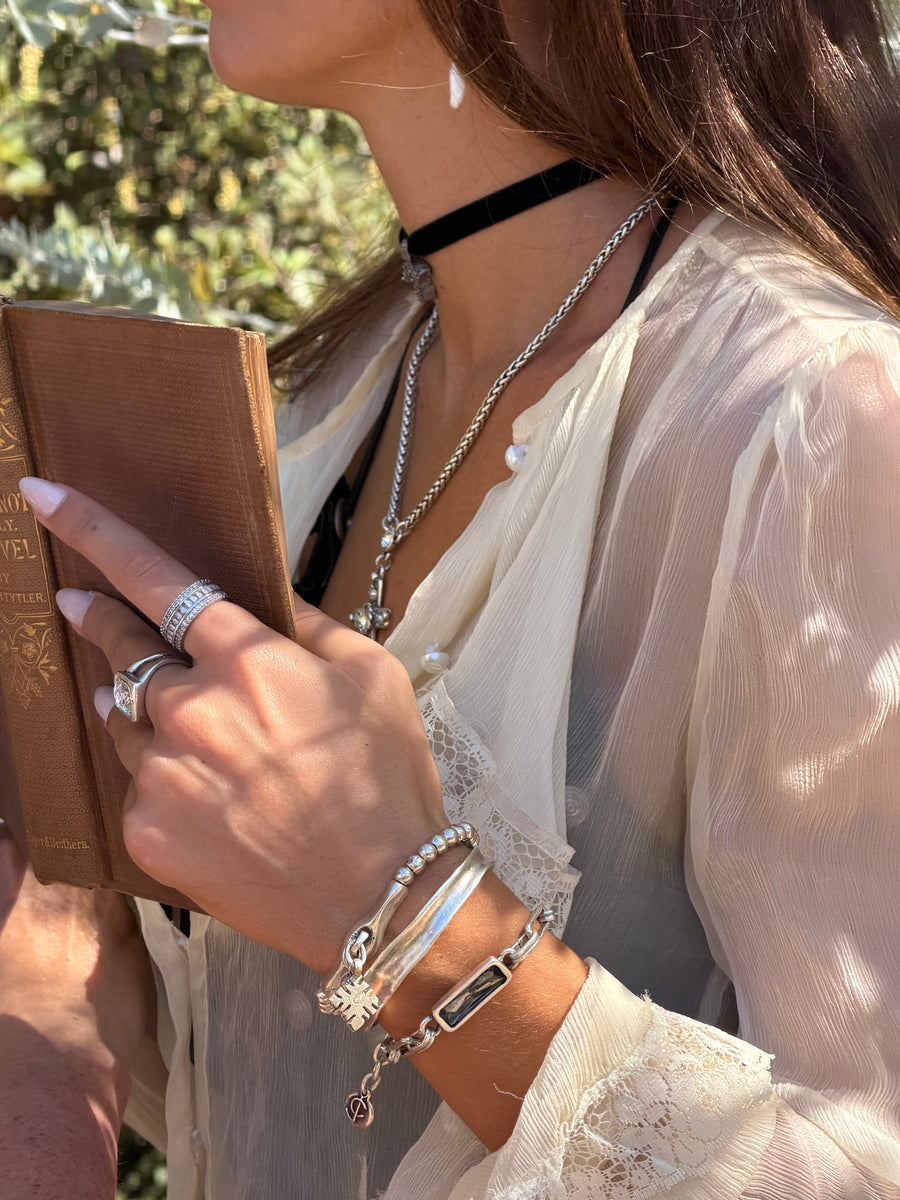 Chanour Jewelry Silver Dusk Sun Talisman Bracelet