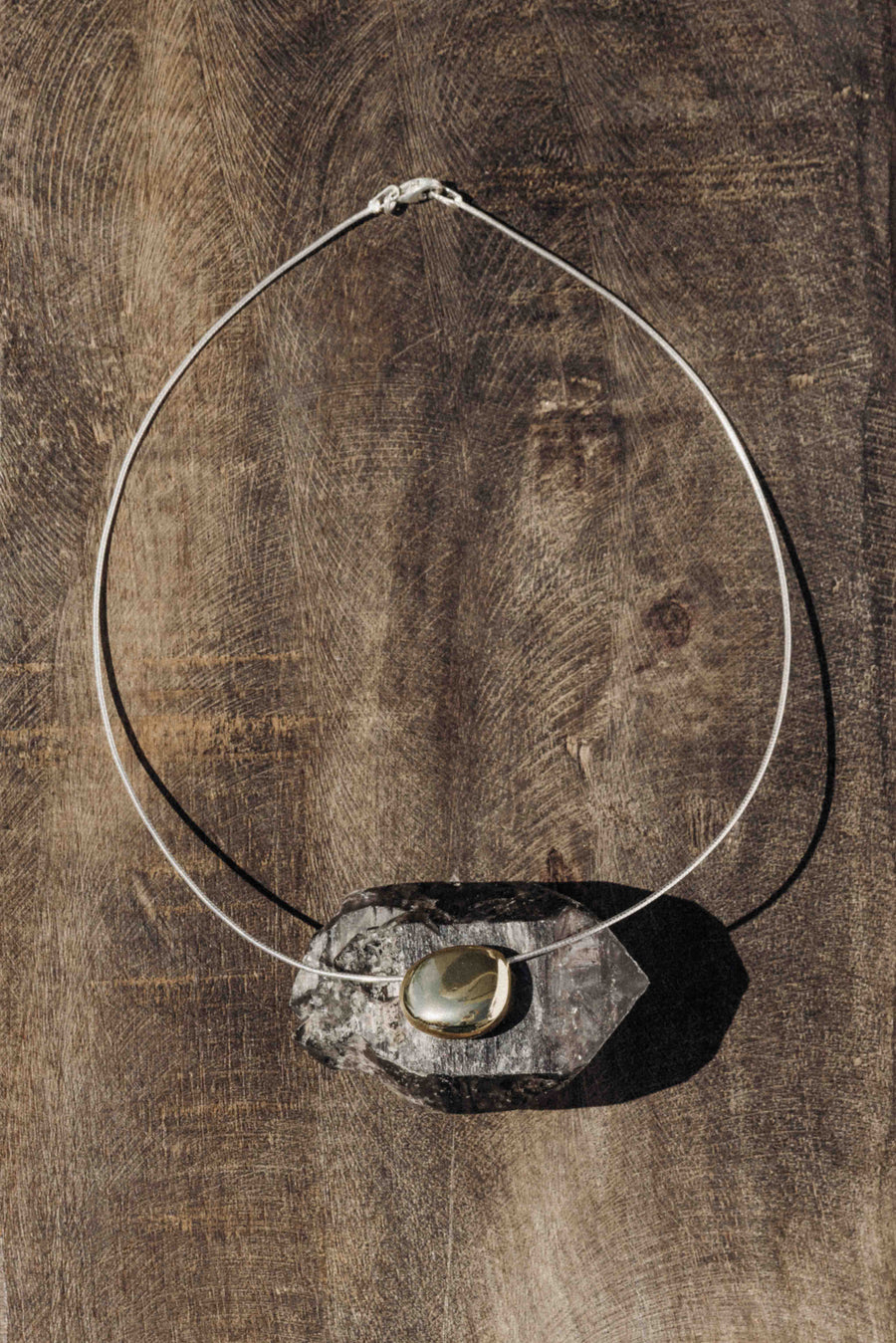 Silver Italiano Jewelry Silver / 16 inches Eclipse Mixed Metal Collar