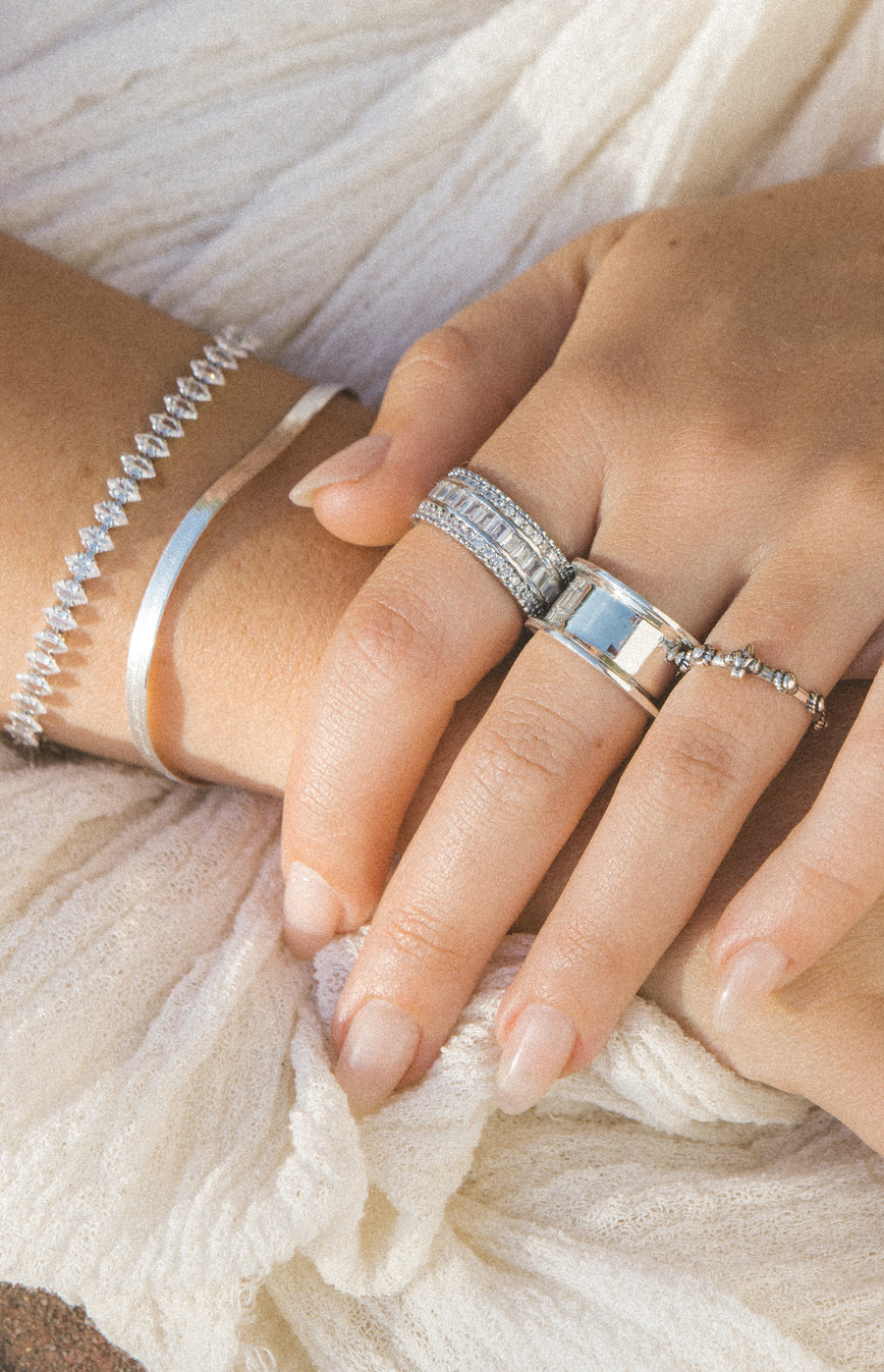Child of Wild Jewelry Silver Ella Herringbone Bracelet  .:. Silver