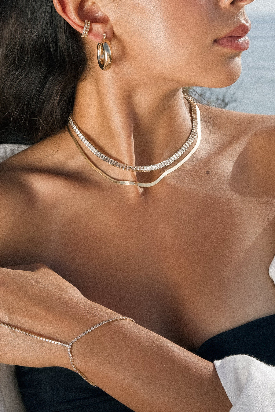 MIA Jewelry Jewelry Gold / 15 Inches Elliss Tennis Necklace