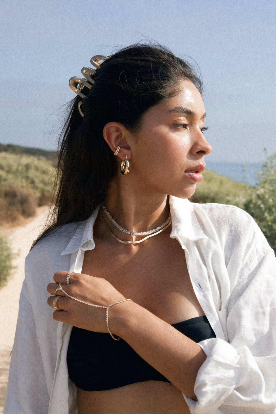 MIA Jewelry Jewelry Gold / 15 Inches Elliss Tennis Necklace