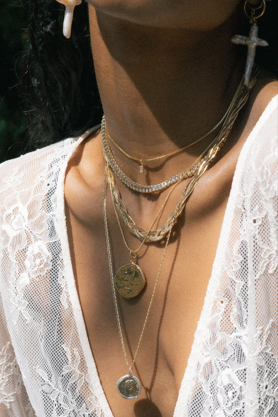 MIA Jewelry Jewelry Gold / 15 Inches Elliss Tennis Necklace