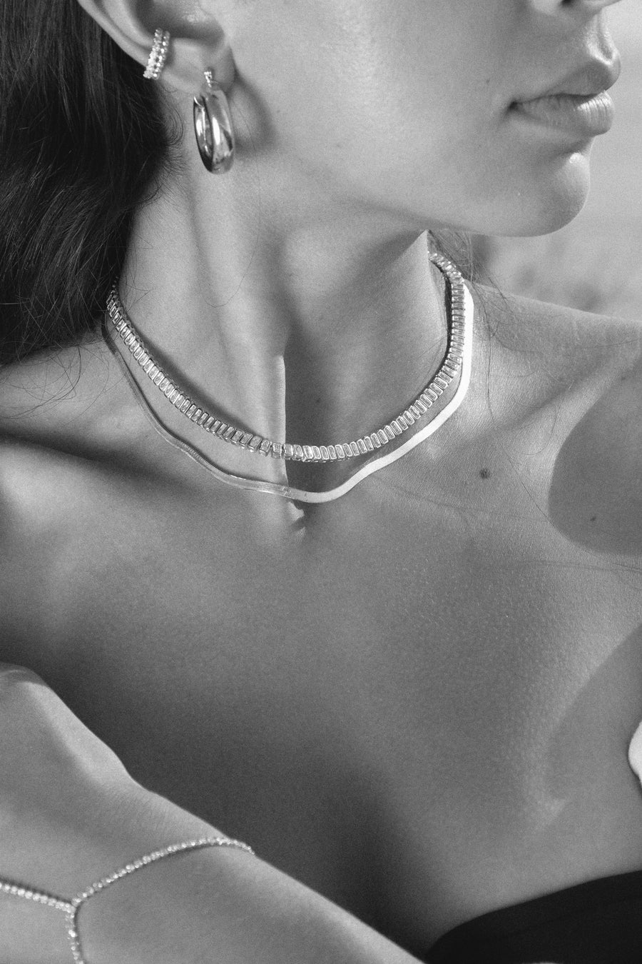 MIA Jewelry Jewelry Silver / 15 Inches Elliss Tennis Necklace .:. Silver