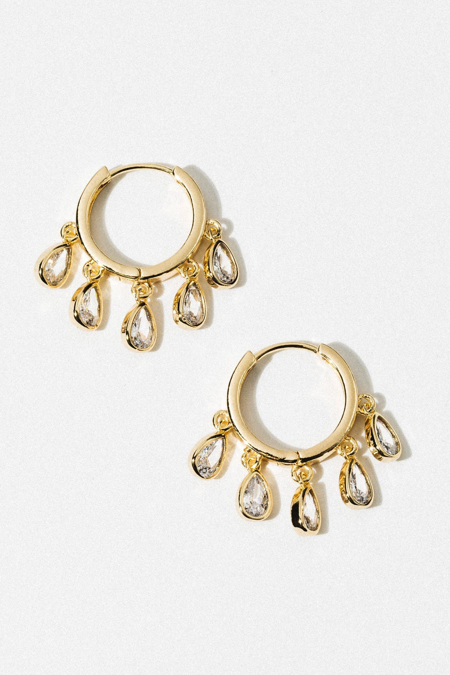 DLUXCA Jewelry Gold Eloise CZ Earrings