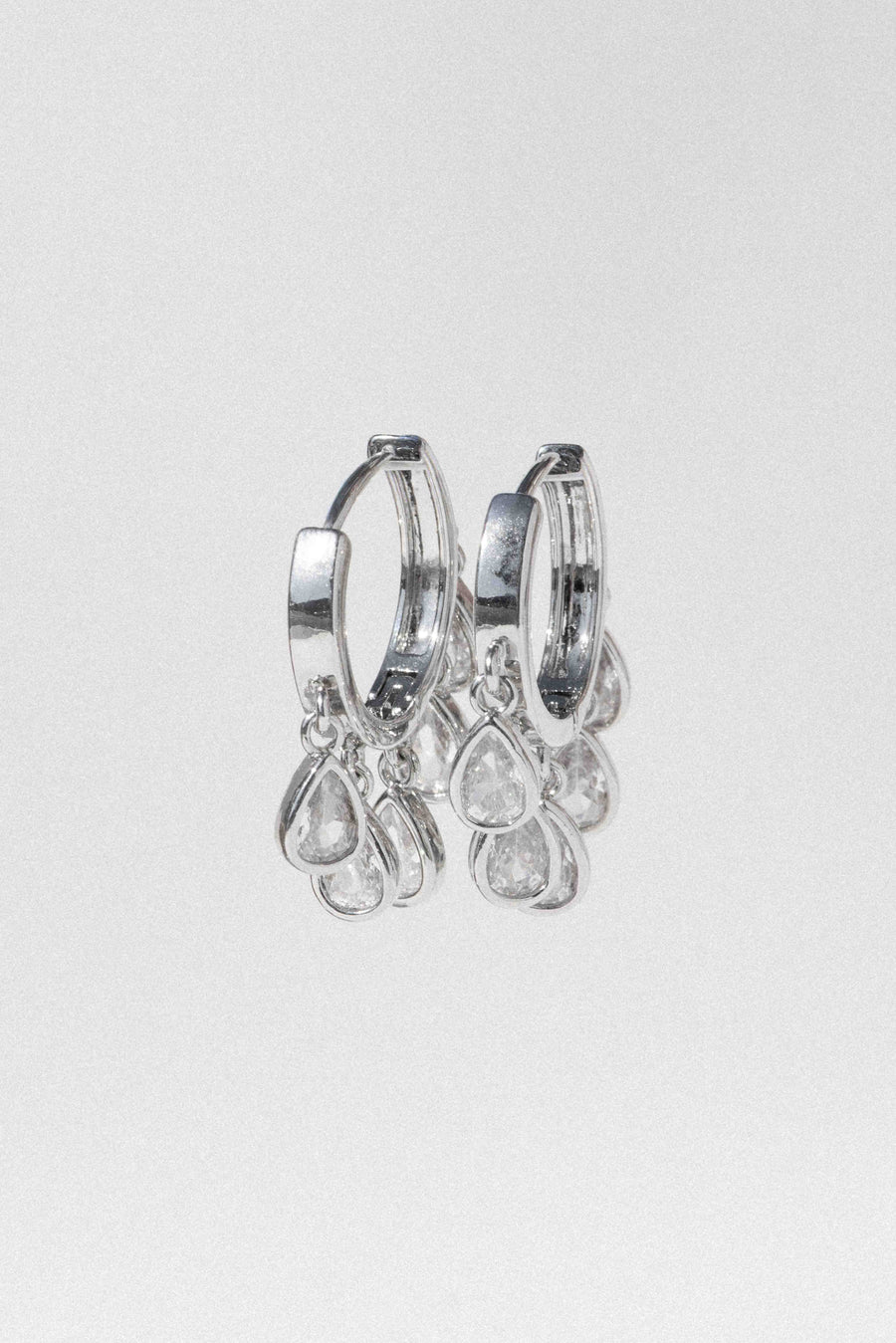 DLUXCA Jewelry Silver Eloise CZ Earrings .:. Silver