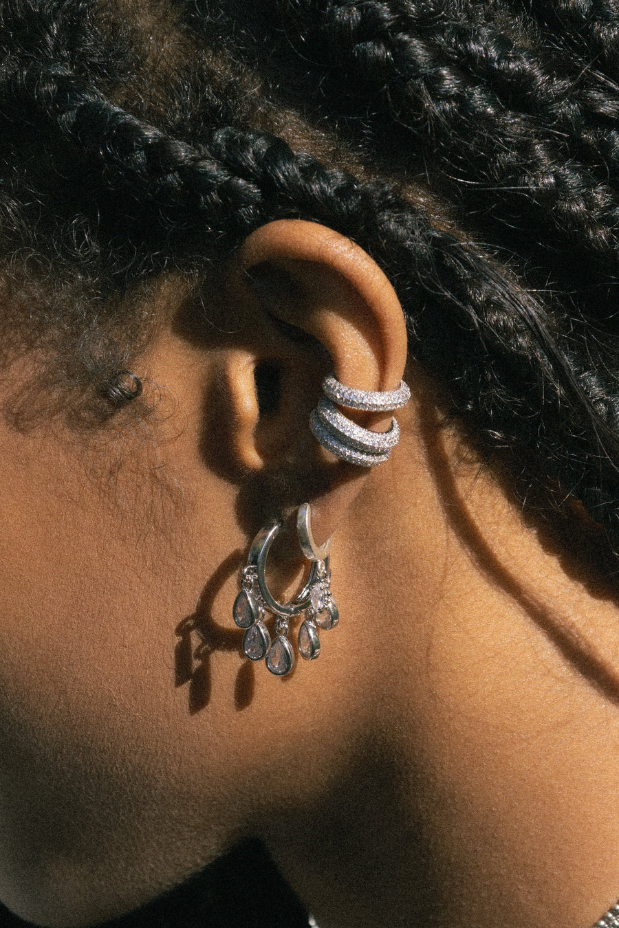 DLUXCA Jewelry Silver Eloise CZ Earrings .:. Silver