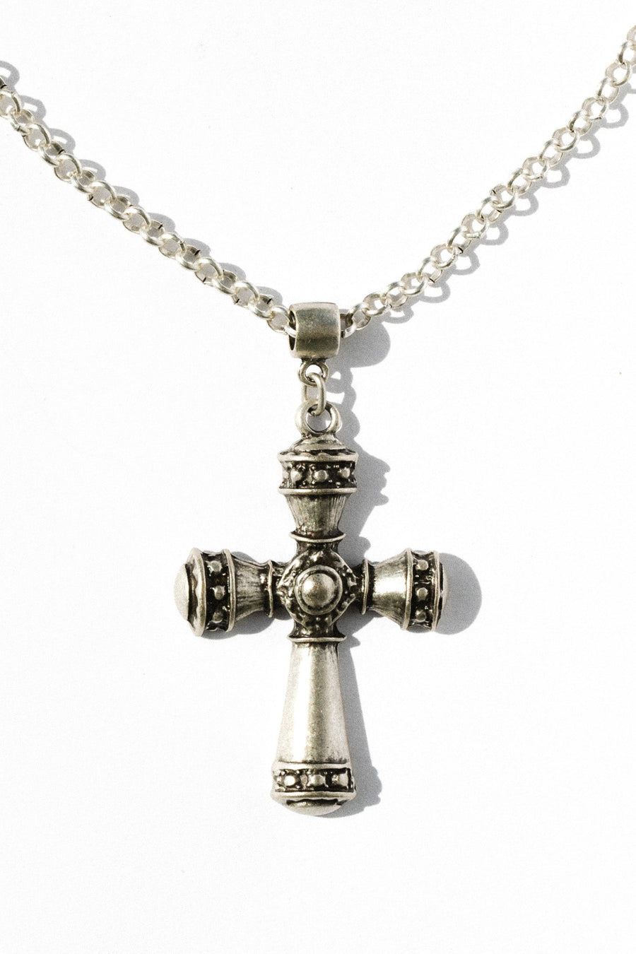 Lalou Collections Jewelry Silver / 15 Inches Eren Turkish Cross Necklace