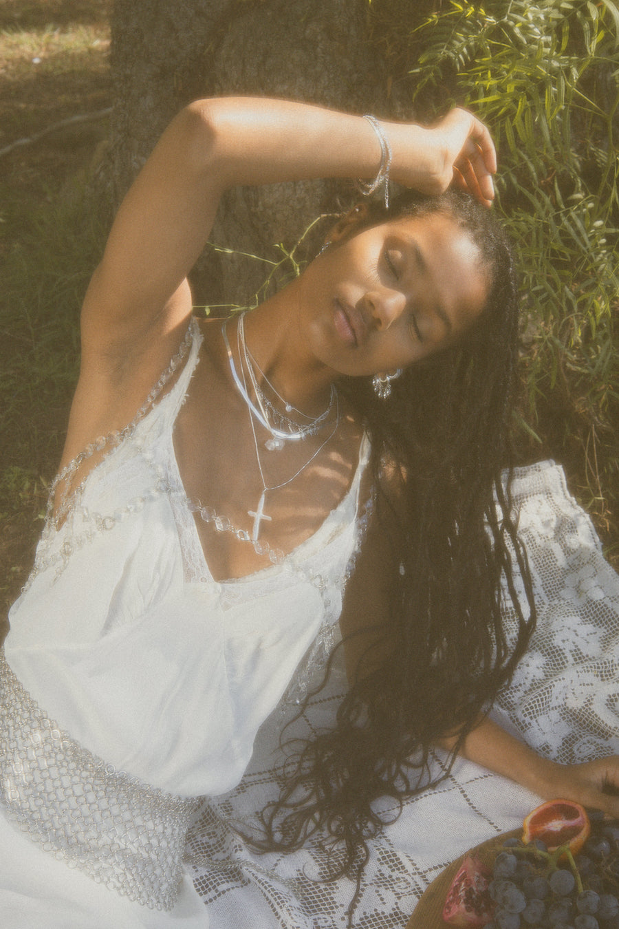 Child of Wild Jewelry Silver / 20 inches Esther Pearl Cross Necklace .:. Silver