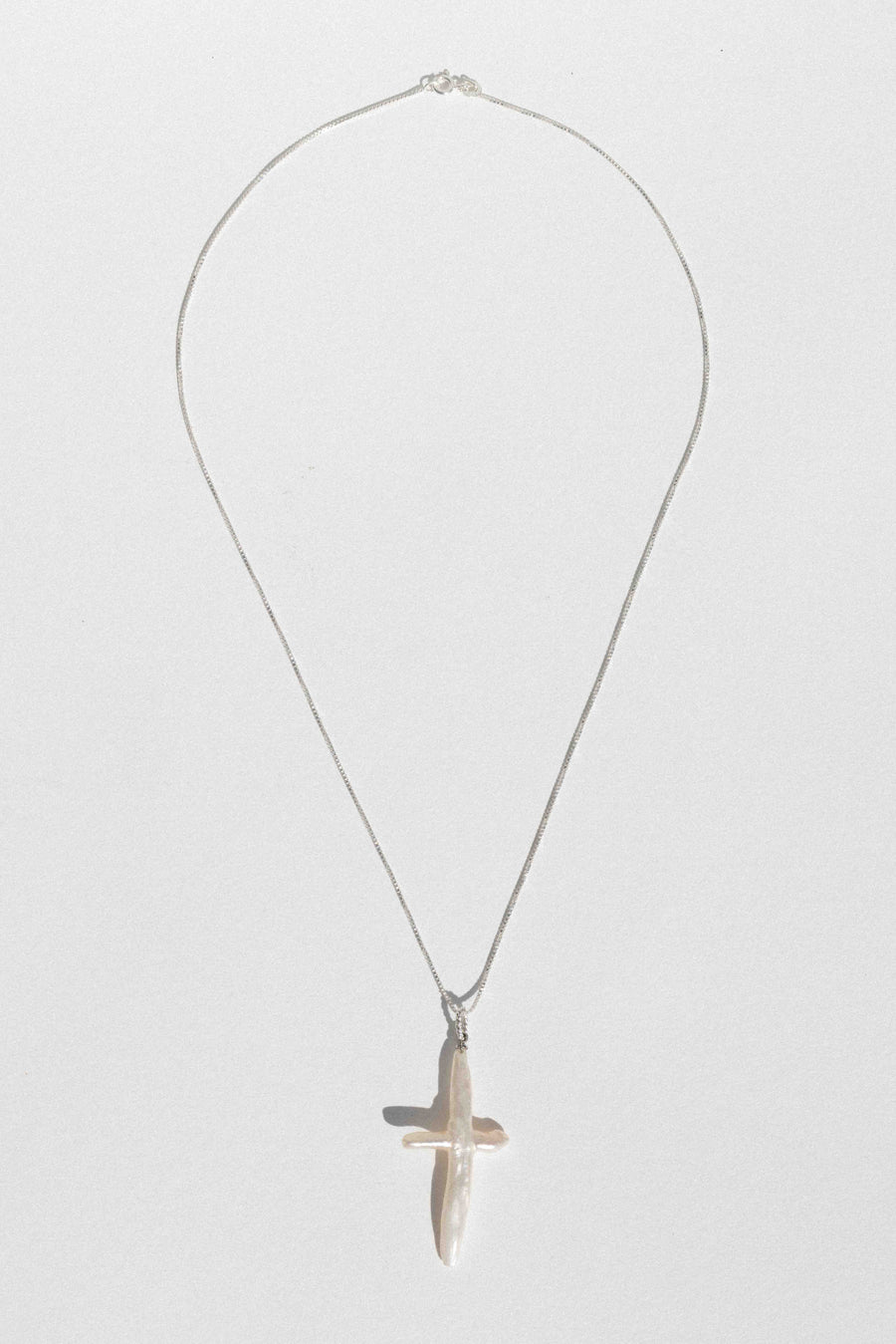 Child of Wild Jewelry Silver / 20 inches Esther Pearl Cross Necklace .:. Silver