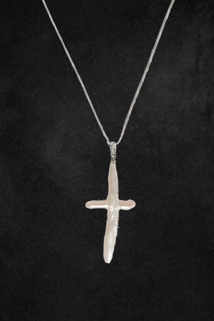 Child of Wild Jewelry Silver / 20 inches Esther Pearl Cross Necklace .:. Silver