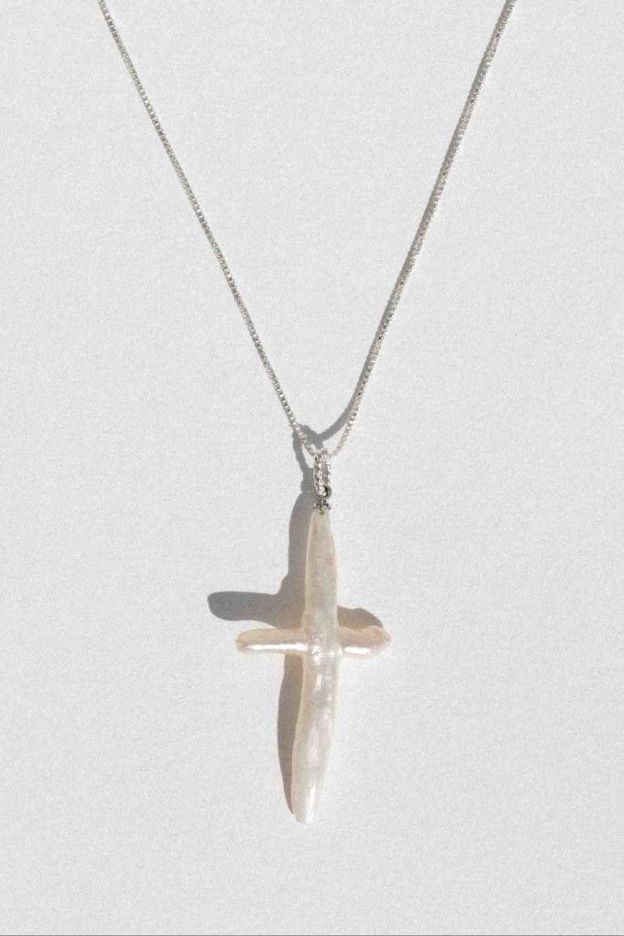Child of Wild Jewelry Silver / 20 inches Esther Pearl Cross Necklace .:. Silver