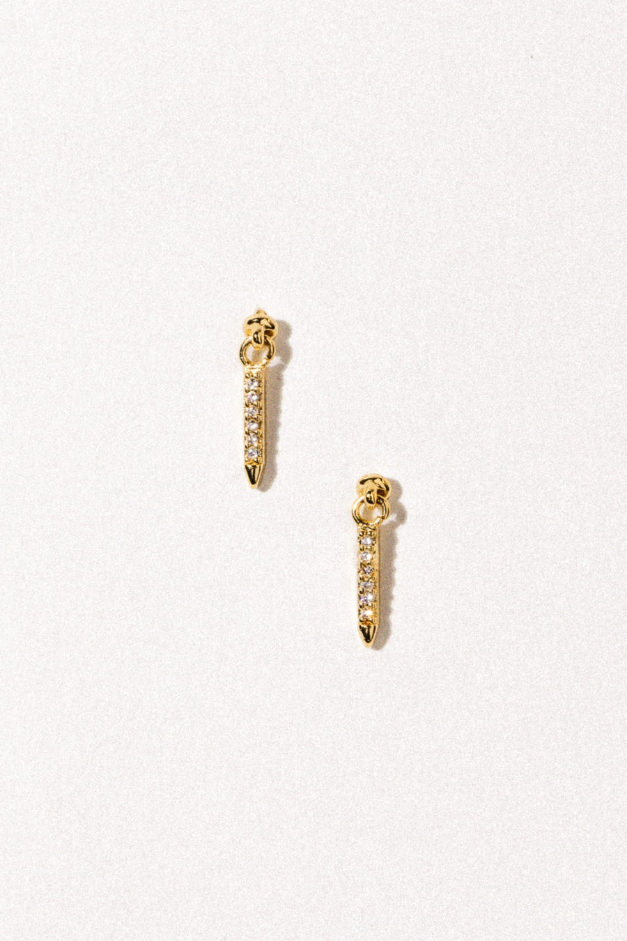 Dona Italia Jewelry Gold / Short Falling Star Stud Earrings