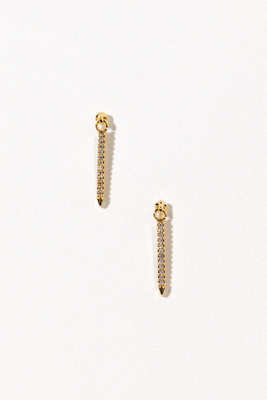 Dona Italia Jewelry Gold / Long Falling Star Stud Earrings