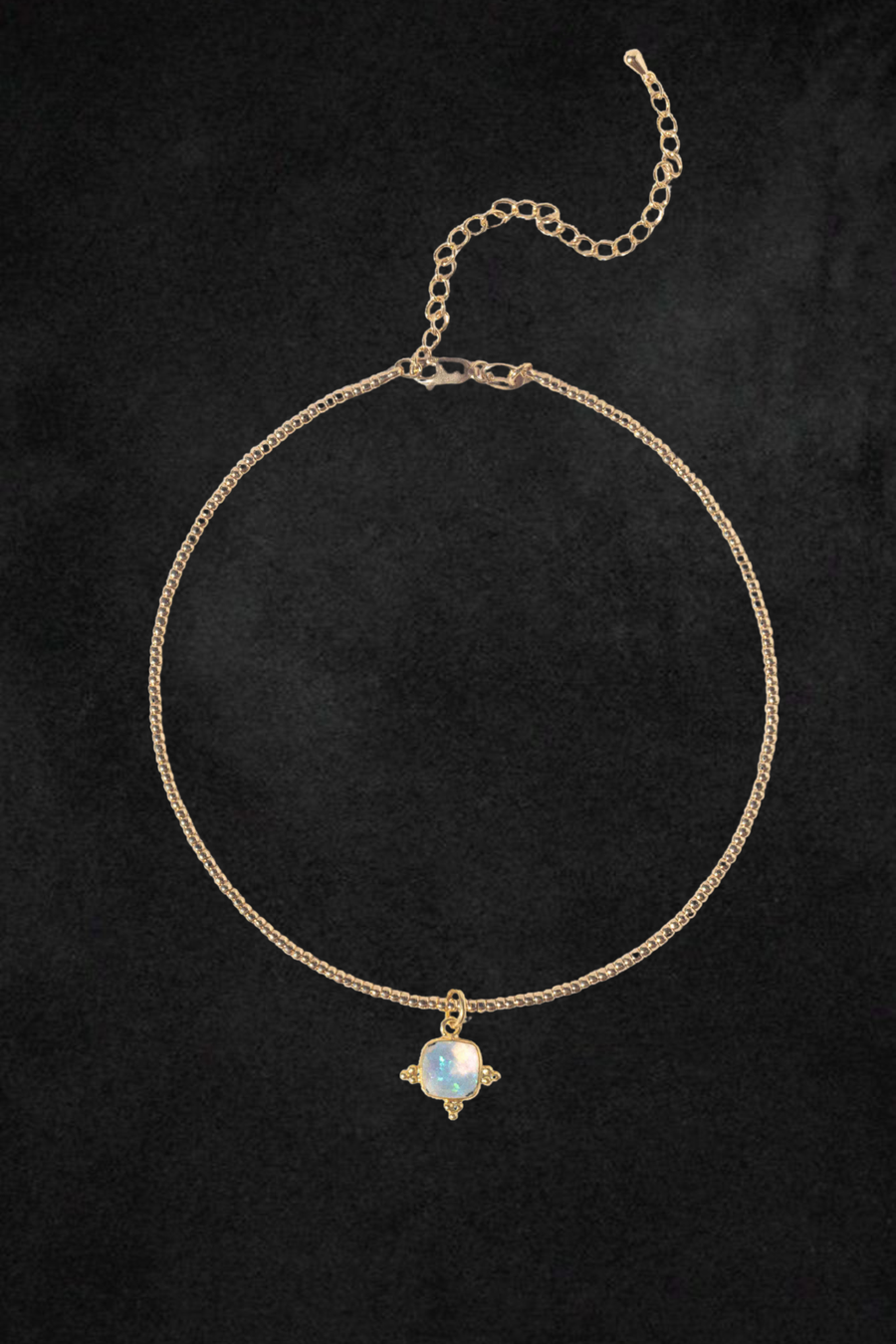 Donna Italiana Jewelry Gold / 11 Inches Fire Sky Opal Collar