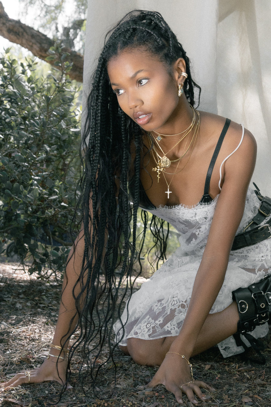 Donna Italiana Jewelry Gold / 11 Inches Fire Sky Opal Collar