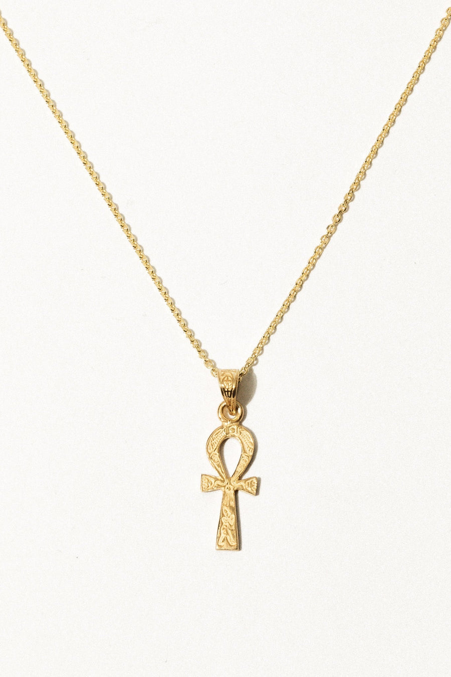 Amina Gad Jewelry Jewelry Gold / 17 Inches Great Ankh of Ra Necklace