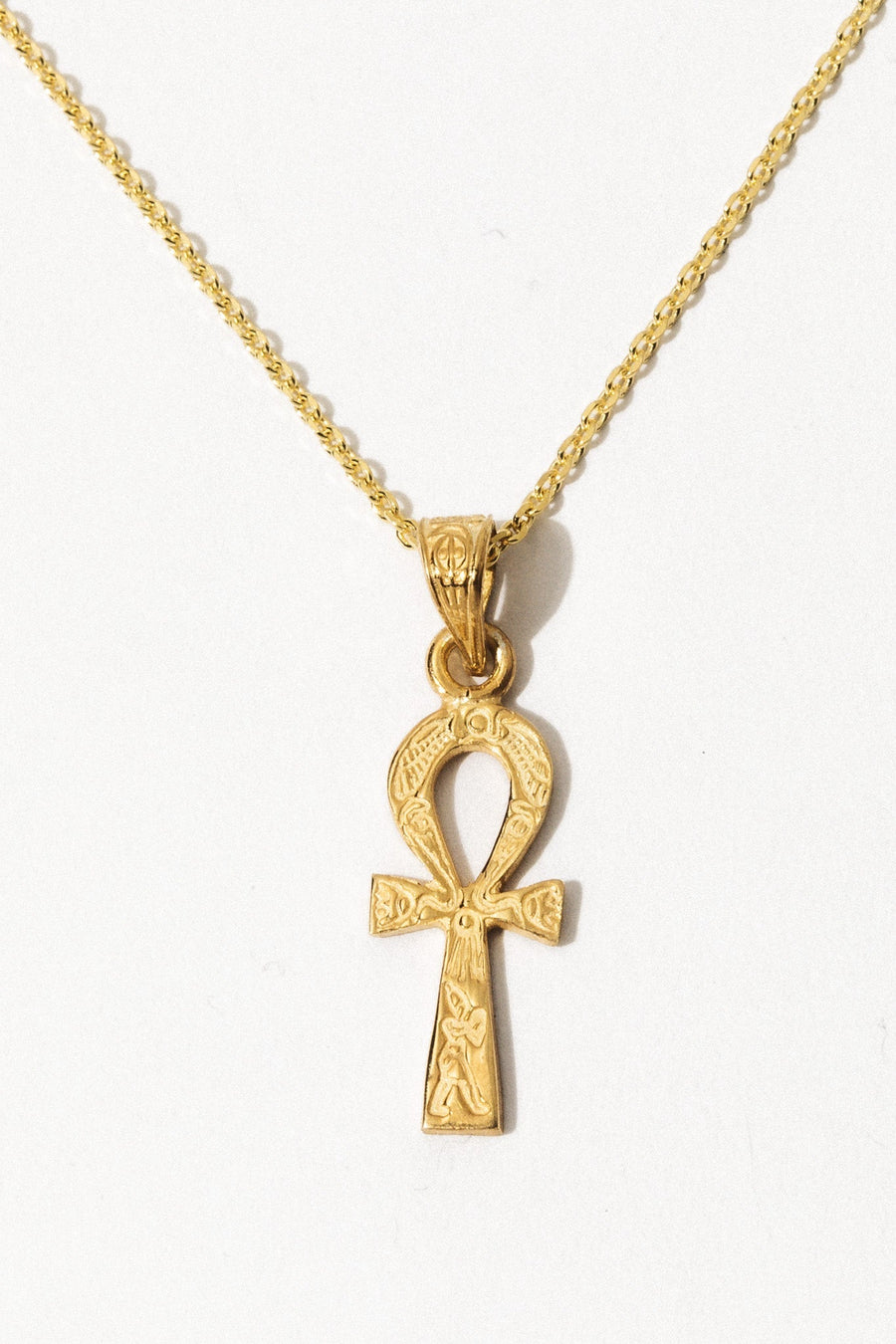 Amina Gad Jewelry Jewelry Gold / 17 Inches Great Ankh of Ra Necklace