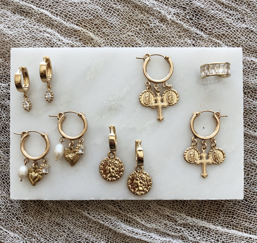 CGM Jewelry Gold Hail Mary Earring
