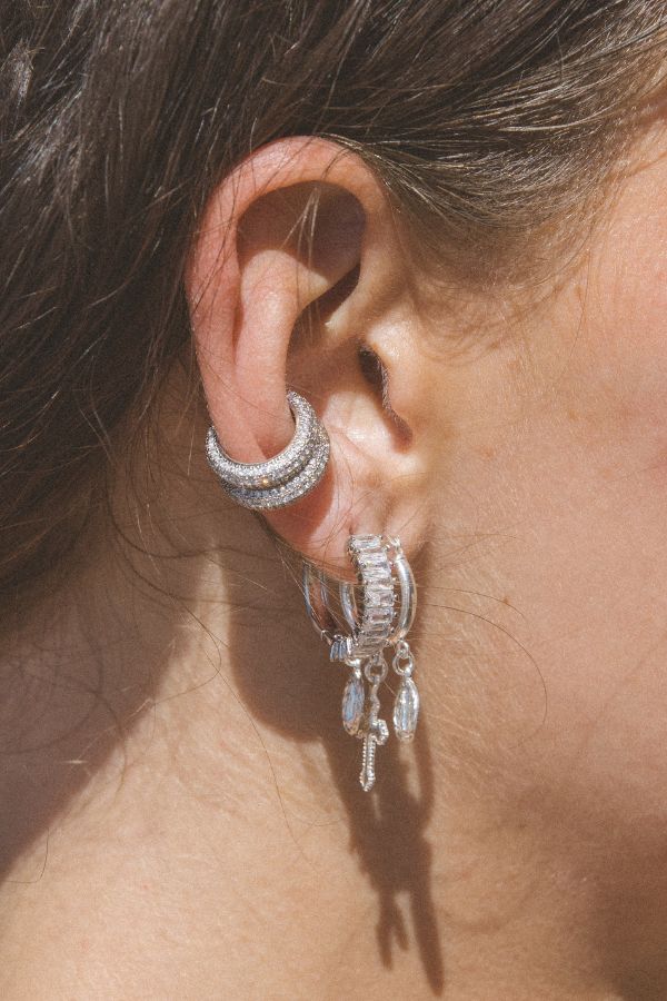 Child of Wild Jewelry Silver Hail Mary Earrings .:. Silver