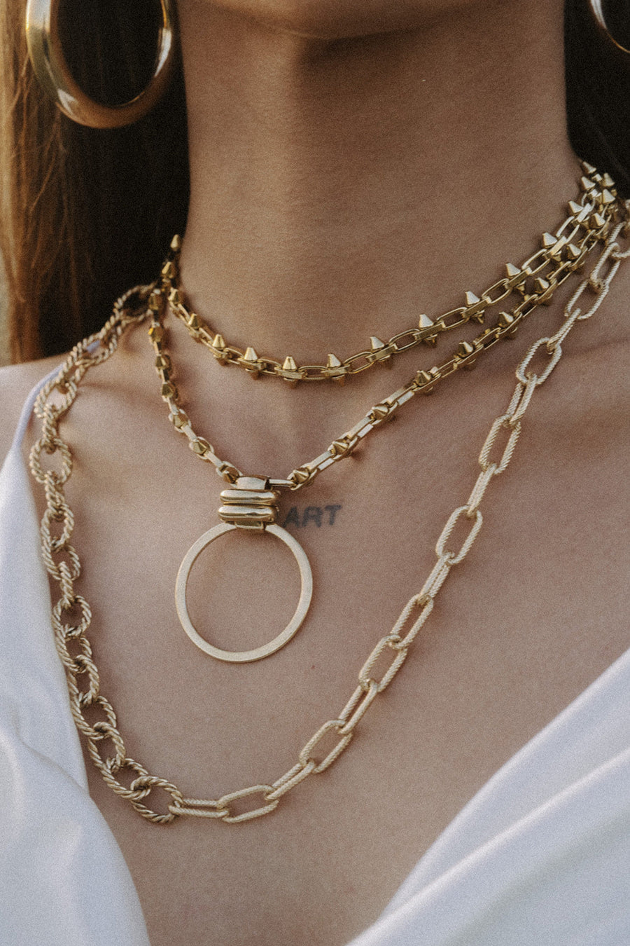 Goddess Jewelry Gold / 12 Inches Harley Chain Choker