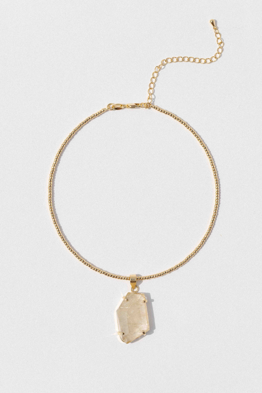 Donna Italiana Jewelry Gold / 11 Inches Helia Quartz Crystal Collar