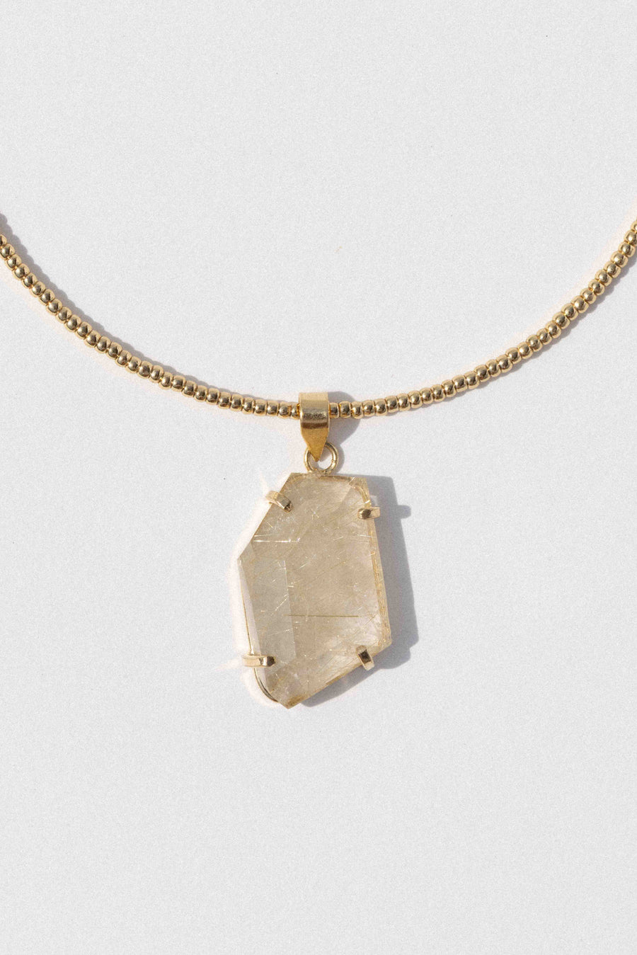 Donna Italiana Jewelry Gold / 11 Inches Helia Quartz Crystal Collar