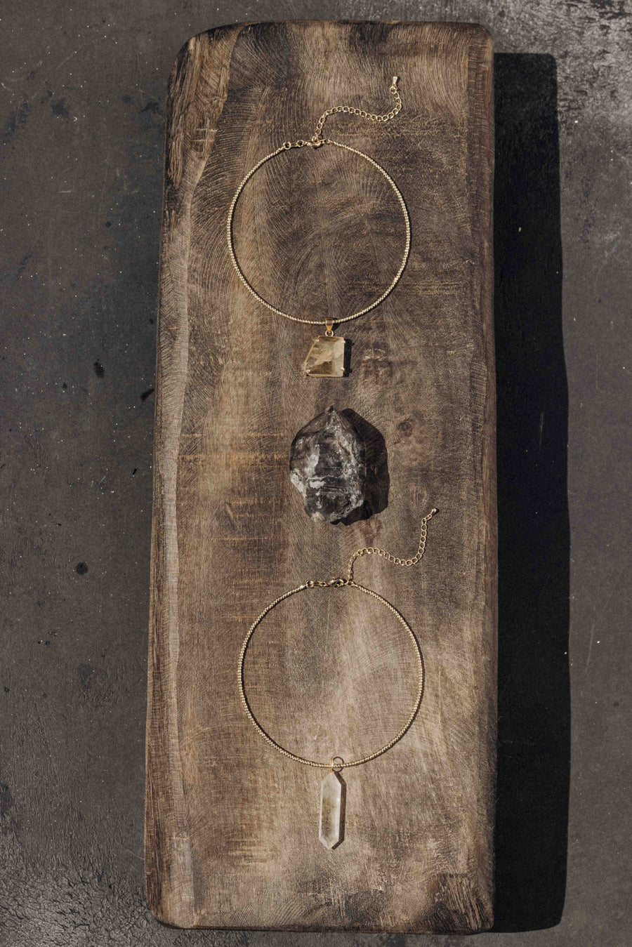 Donna Italiana Jewelry Gold / 11 Inches Helia Quartz Crystal Collar