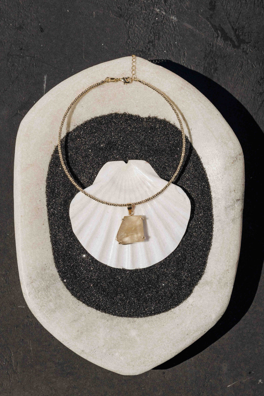 Donna Italiana Jewelry Gold / 11 Inches Helia Quartz Crystal Collar