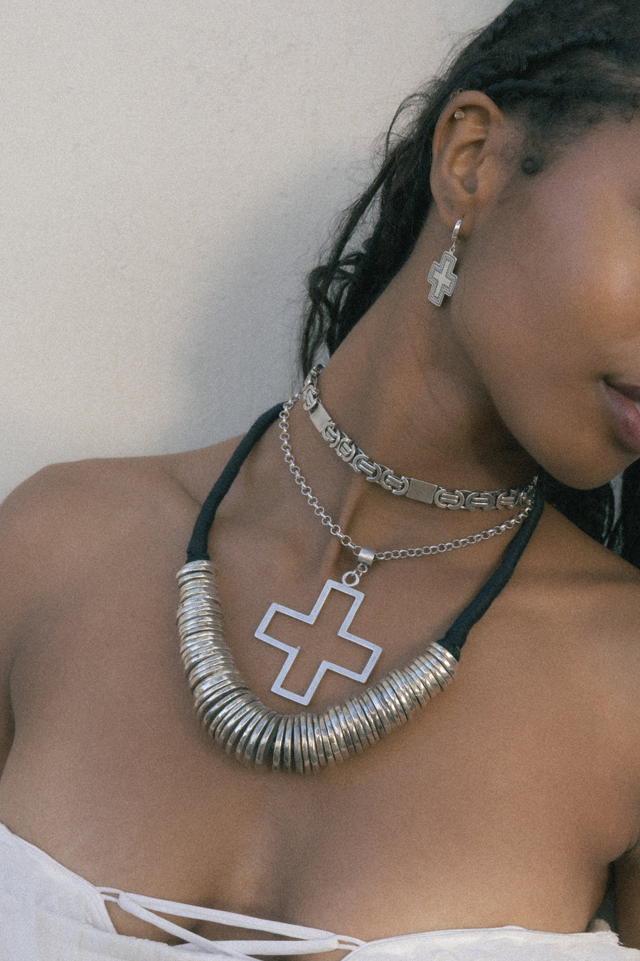 Sunwest Jewelry Silver Heritage Cross Native American Huggies