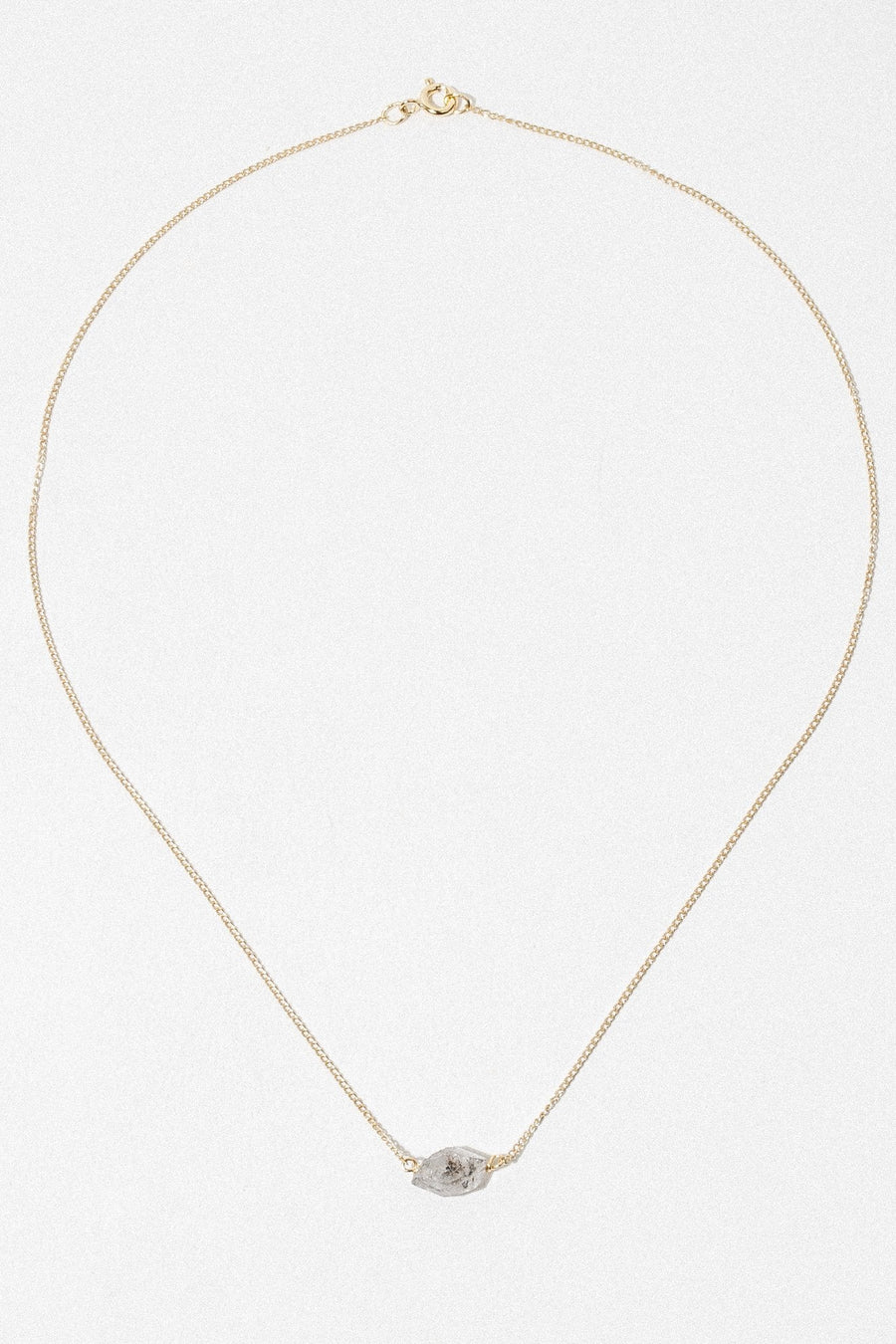 CGM Jewelry Gold / 16 Inches Herkimer Drop Necklace
