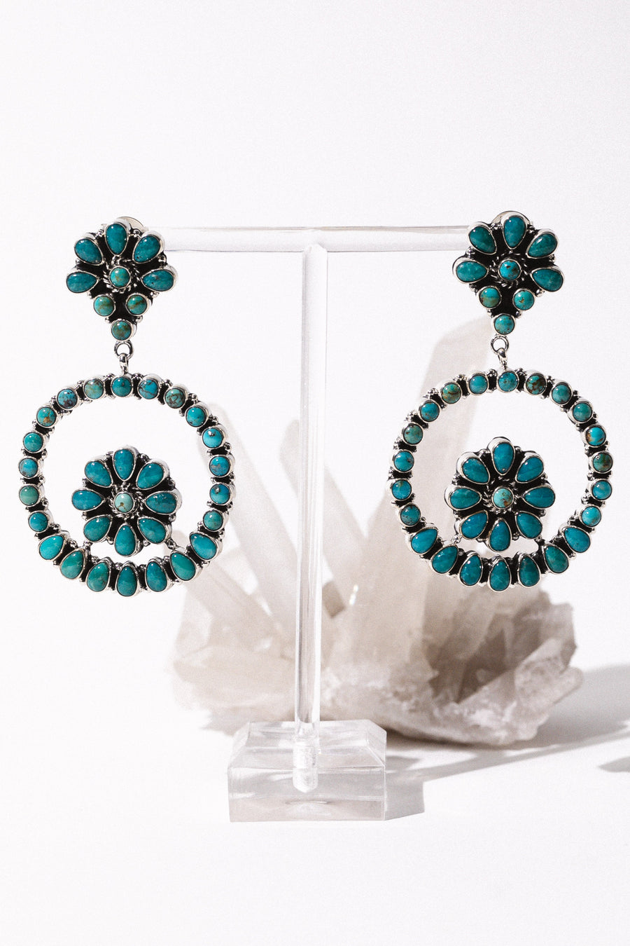 Sunwest Jewelry Silver High Priestess Turquoise Earrings