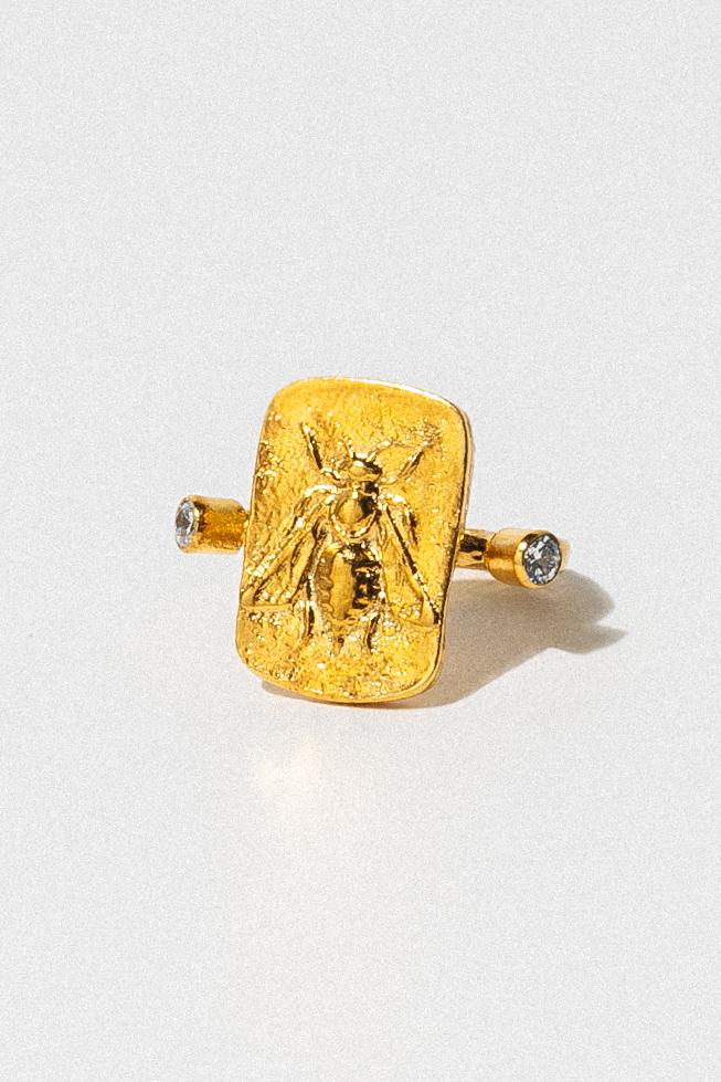 CAPRIXUS Jewelry US 6 / Gold / Clear Honey God Ring