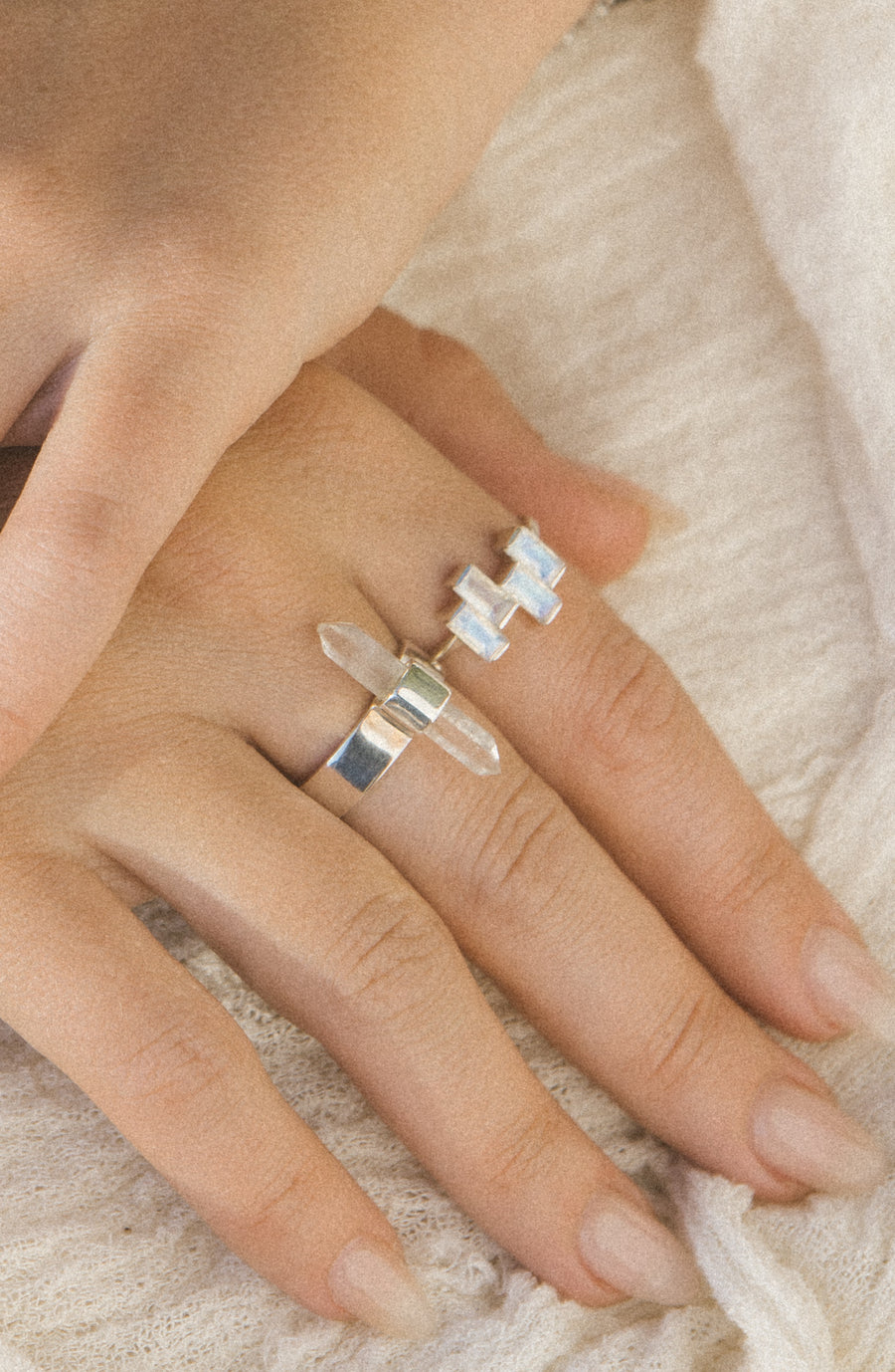 Natural Creations Jewelry Horizon Rainbow Moonstone Ring