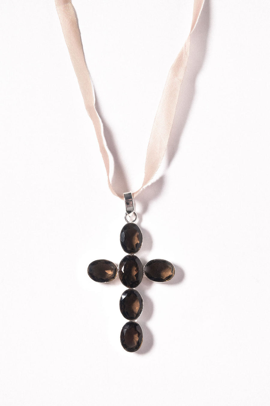 DZI Creations Jewelry Ribbon Jane Austen Cross Necklace