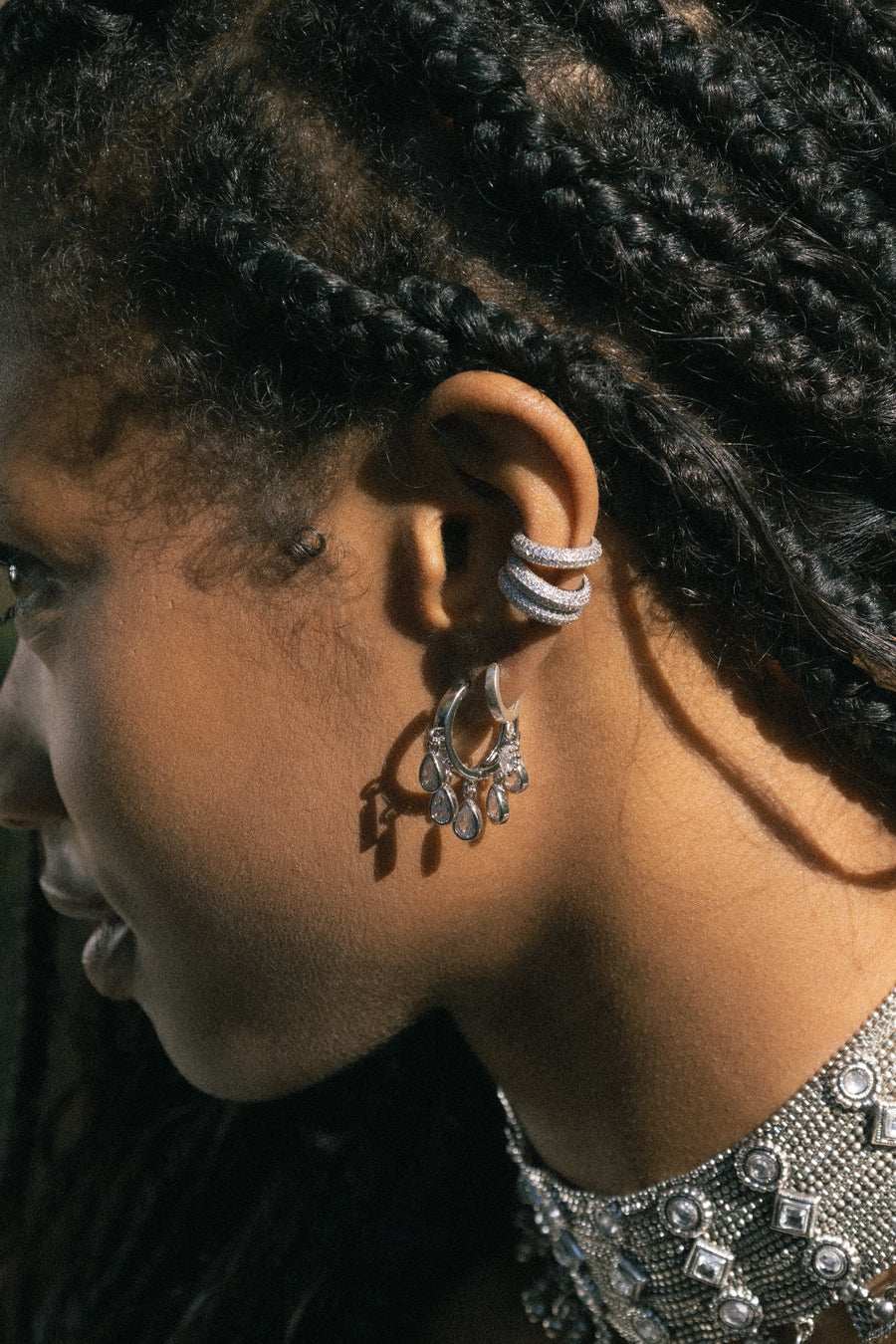 Child of Wild Jewelry Silver Joni Pavé Ear Cuff .:. Silver