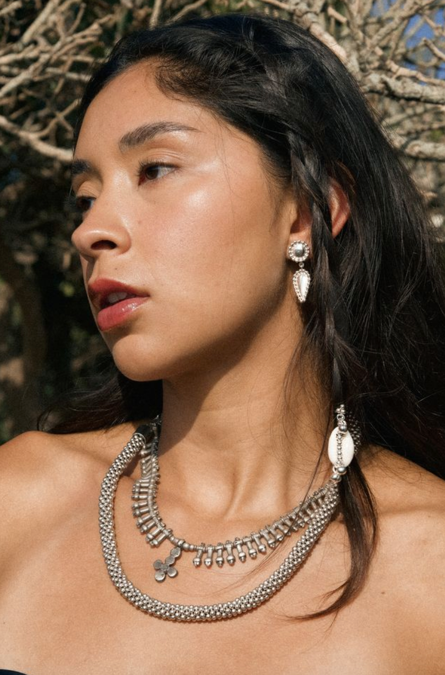 Child of Wild Jewelry Silver Kata Teardrop Earrings