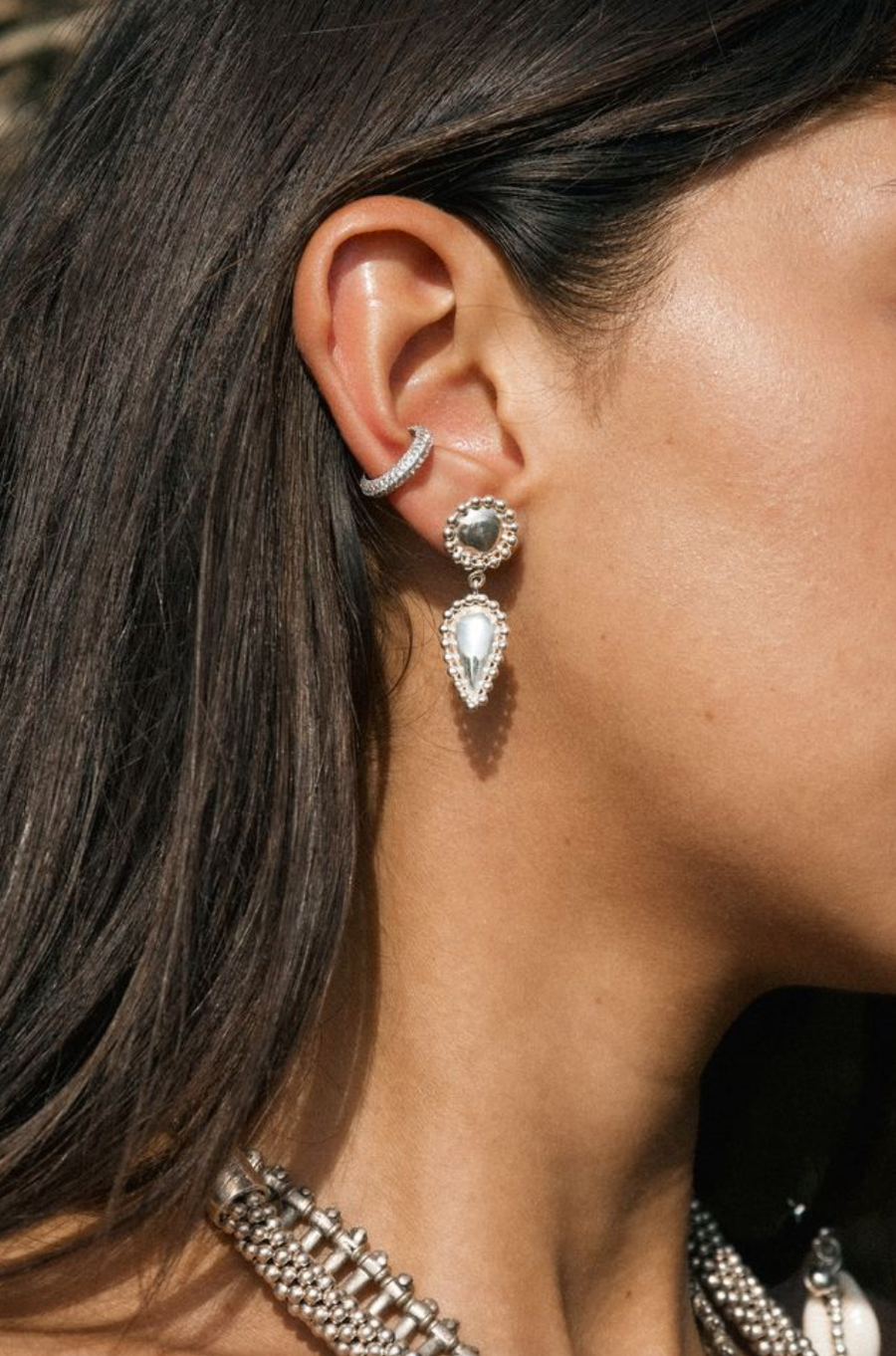 Child of Wild Jewelry Silver Kata Teardrop Earrings