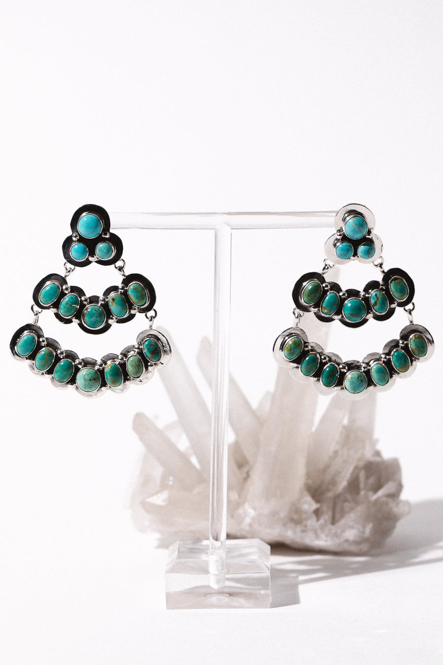 Sunwest Jewelry Silver / Turquoise Kimeya Tyrone Turquoise Earrings
