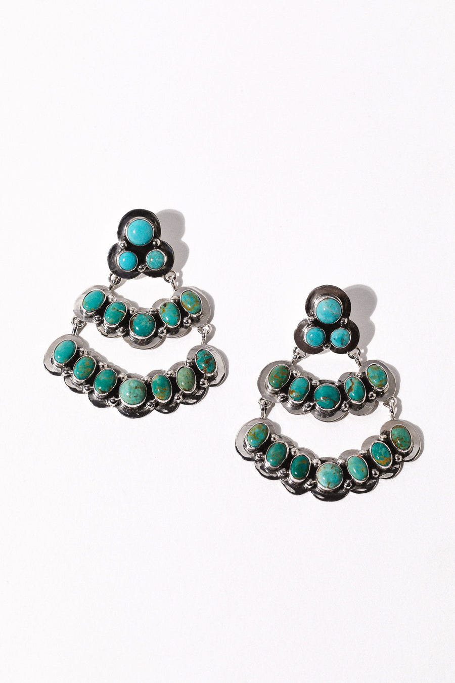 Sunwest Jewelry Silver / Turquoise Kimeya Tyrone Turquoise Earrings