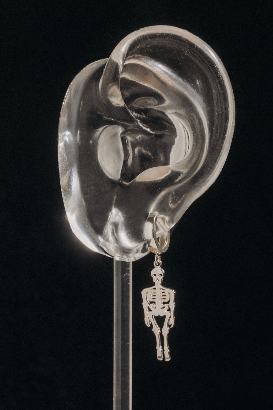 Nina Designs Jewelry Silver Lady Bones Skeleton Earring